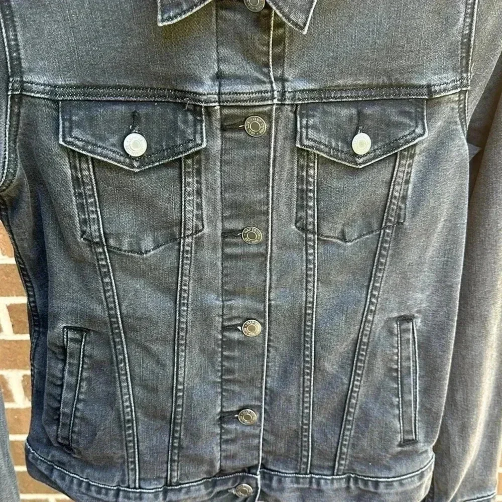 Gap Gameday Campus Core Custom Hand-Painted Georgia Bulldog Camo Jean Jacket SzS - Picture 7 of 7